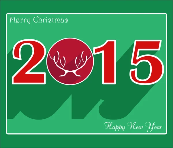 Felice anno nuovo 2015 design creativo biglietto di auguri — Vettoriale Stock