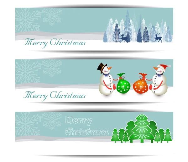 Merry Christmas banners set design, vector illustration Royalty Free Stock Illustrations