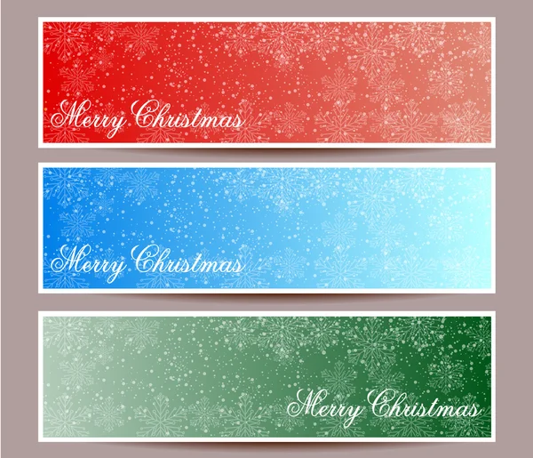 Merry Christmas banners decorontwerp, vectorillustratie — Stockvector