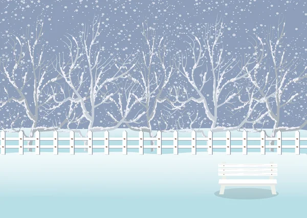 Vakantie winter landschap achtergrond met winter boom — Stockvector