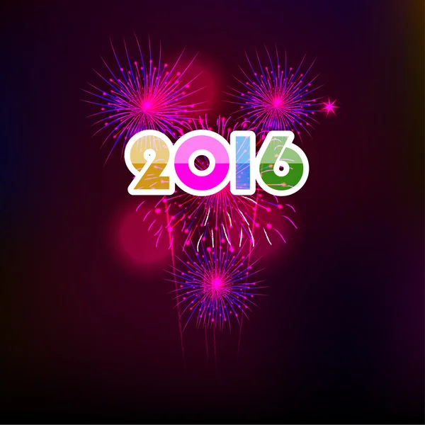 Mutlu yeni yıl 2016 havai fişek arka plan ile