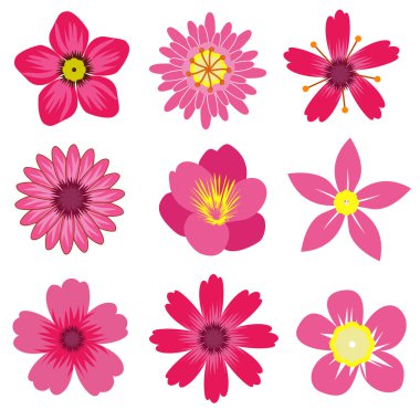 Bahar çiçeklerinin Vektör İllüstrasyonu