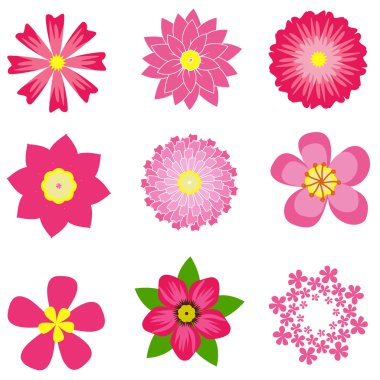 Bahar çiçeklerinin Vektör İllüstrasyonu