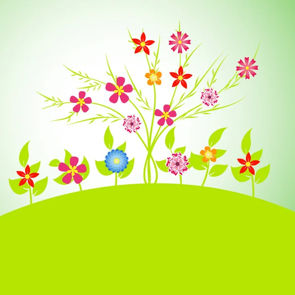 Vector Illustratie van voorjaarsbloemen — Stockvector