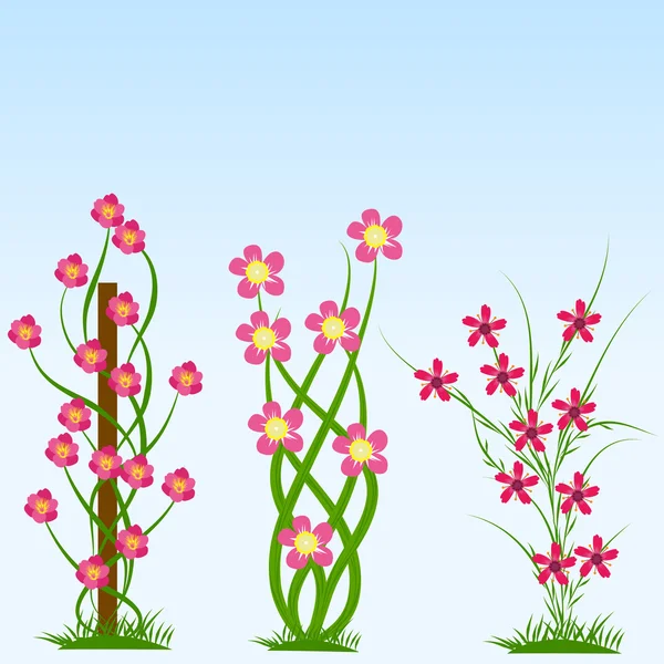 Vector Illustratie van voorjaarsbloemen — Stockvector