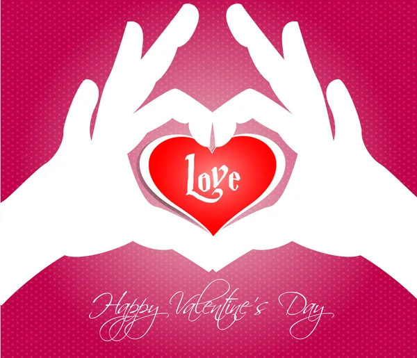 Boldog Valentin-nap kártyák a szívek — Stock Vector