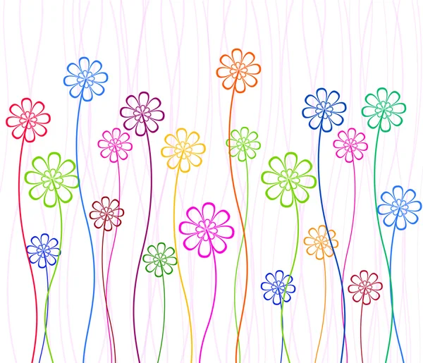 Vector de fondo con flores — Vector de stock