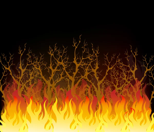 Vectorillustratie van brand elementen — Stockvector