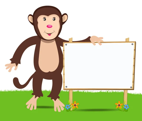 Wesoła małpa. kreskówka — Wektor stockowy