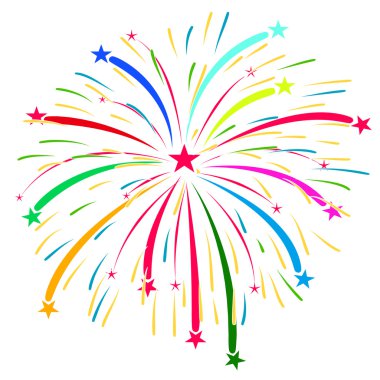 Vector fireworks background clipart