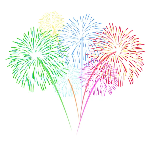 Fondo de fuegos artificiales vectoriales — Vector de stock