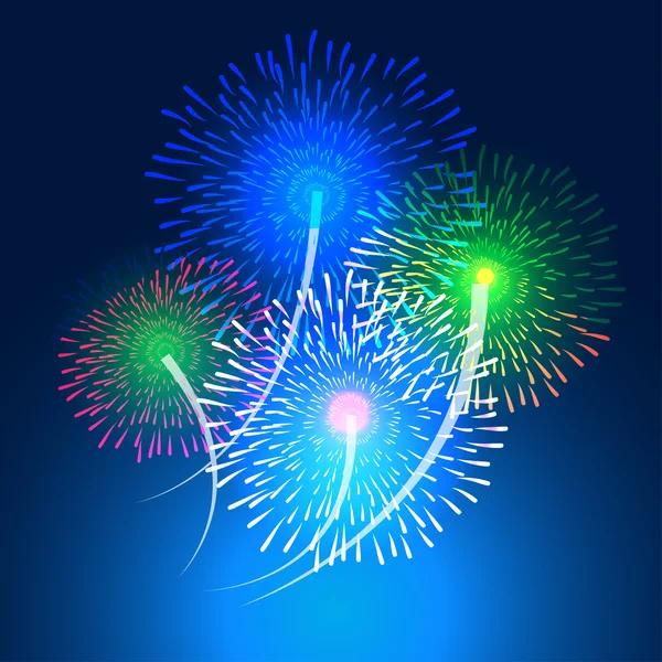 Vector fireworks background — Stock Vector