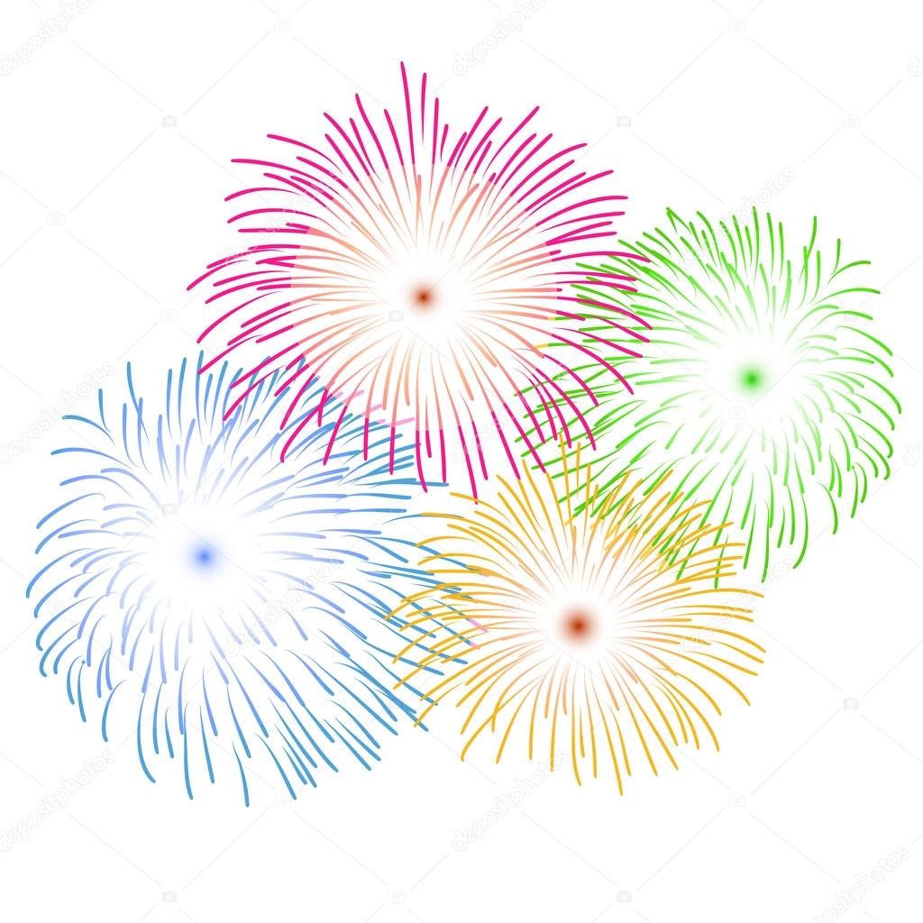 Vector fireworks background