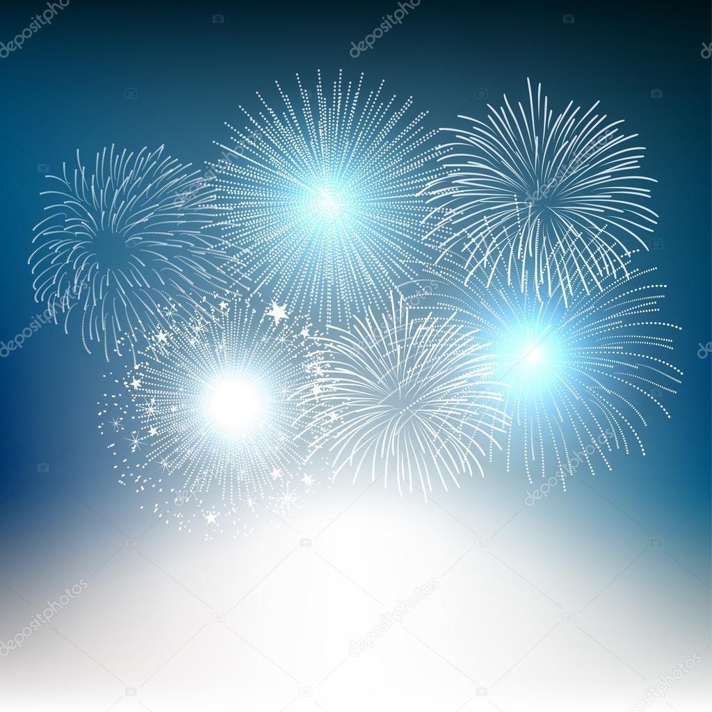 Vector fireworks background