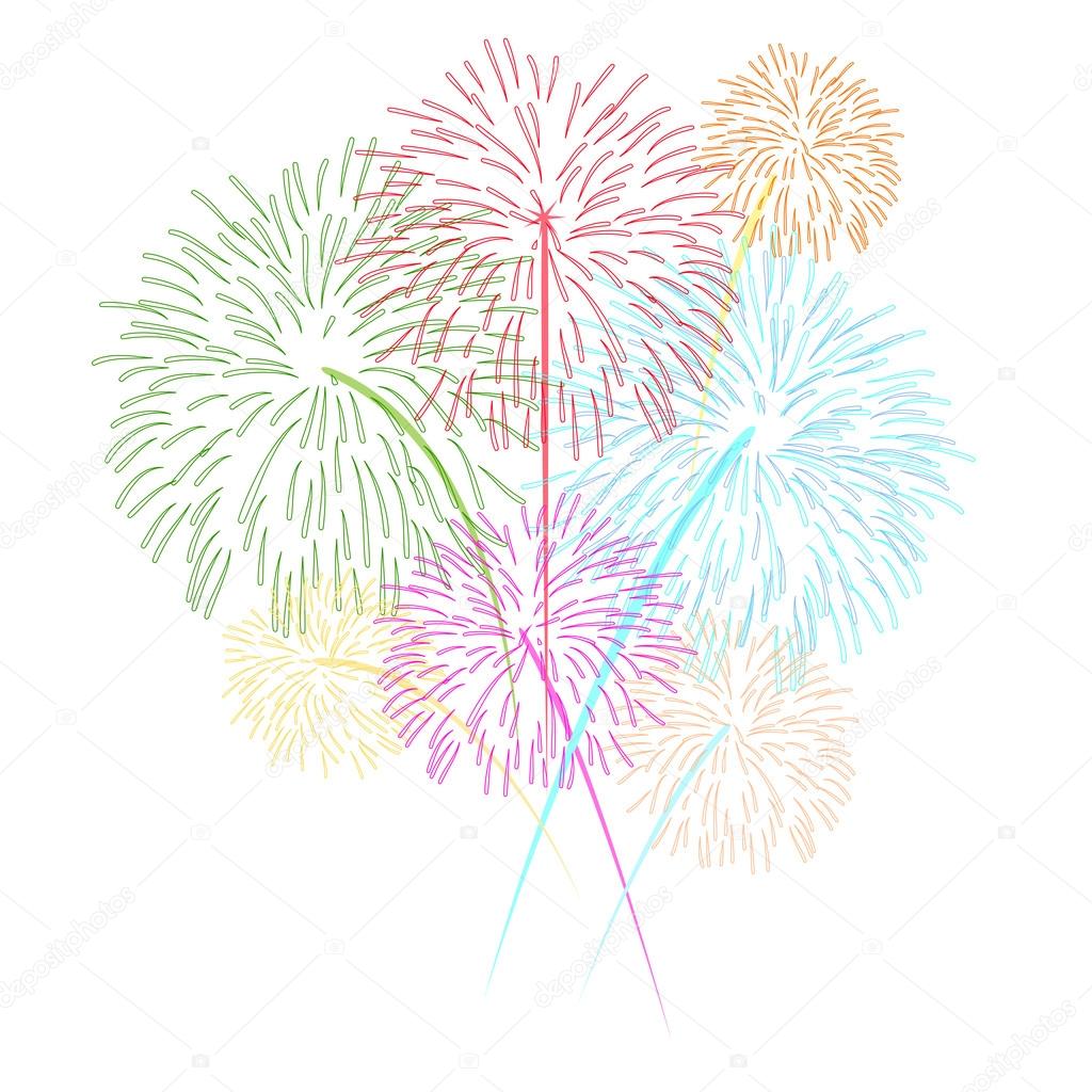 Vector fireworks background