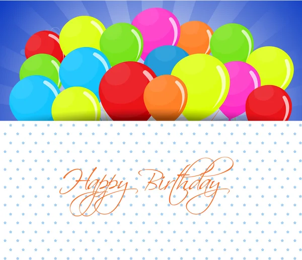 Birthday balloons on isolated background — Stock Vector