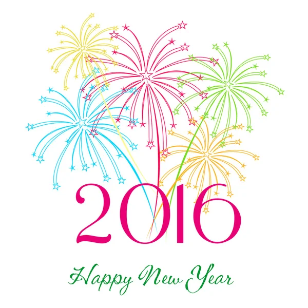 Mutlu yeni yıl havai fişek 2016 tatil arka plan tasarım