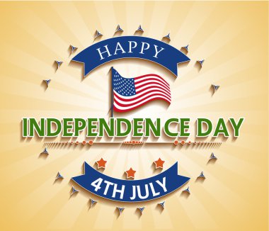 4 Temmuz Amerikan Bağımsızlık günü rozeti