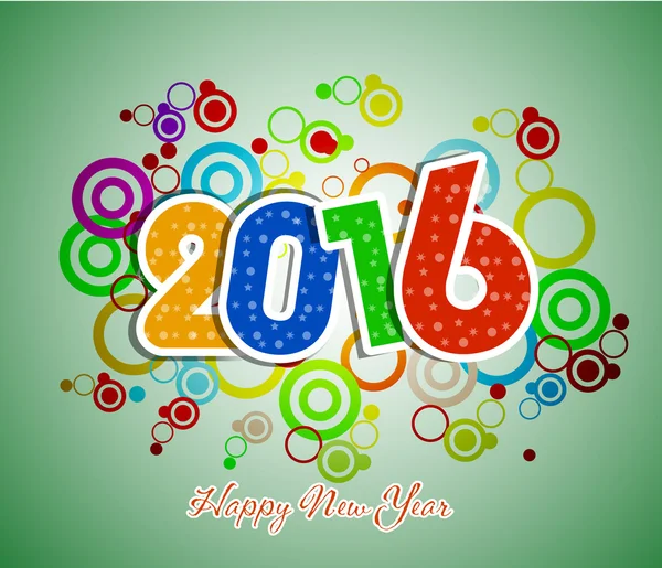 Καλή χρονιά 2016 ευχετήρια κάρτα — Διανυσματικό Αρχείο