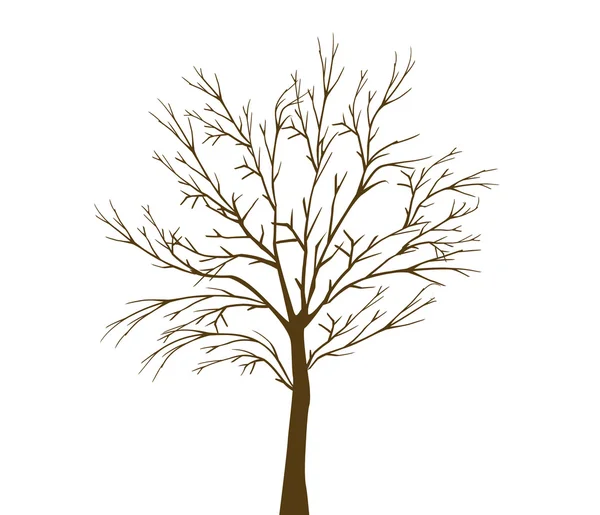 Árbol marchito — Vector de stock