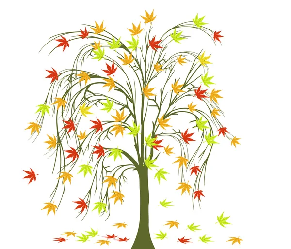 Árbol de otoño — Vector de stock