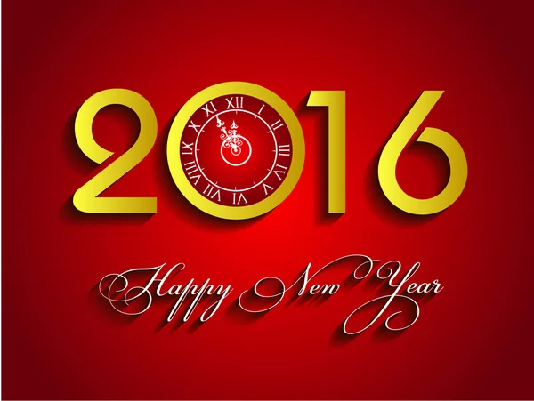 Szép szöveg boldog új év 2016 — Stock Vector