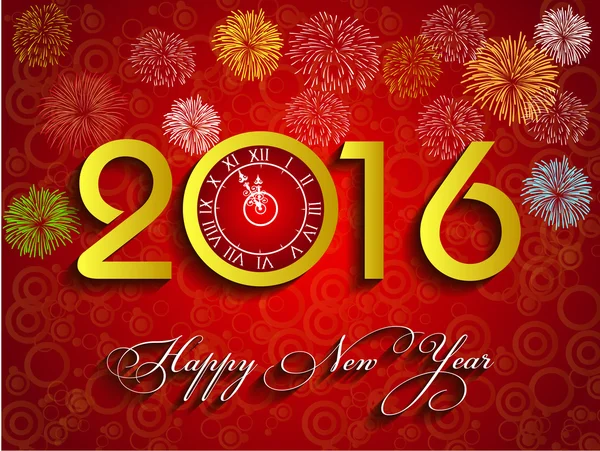 Piękny tekst szczęśliwy nowy rok 2016 Wektory Stockowe bez tantiem
