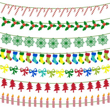 Merry Christmas dekorasyon elemanları ile