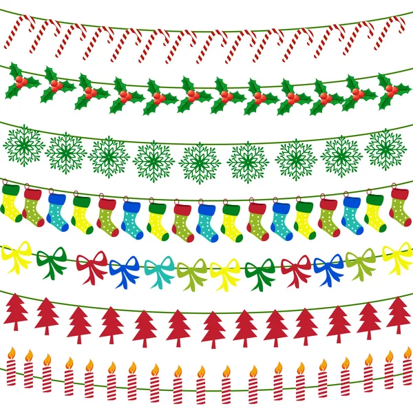 Merry Christmas with decorations elements — Stock Vector