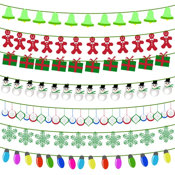 Merry Christmas with decorations elements — Stock Vector