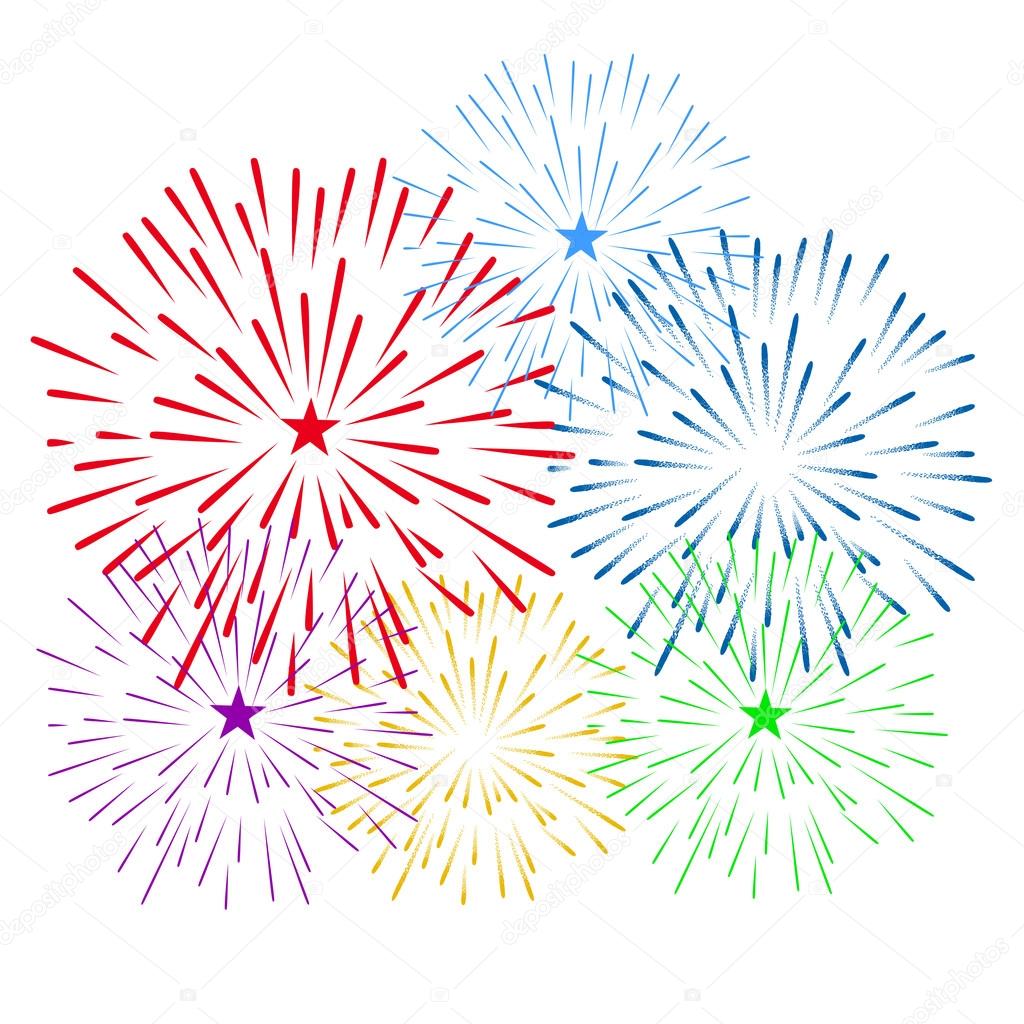 Fireworks Display for New year and all celebration vector illustration