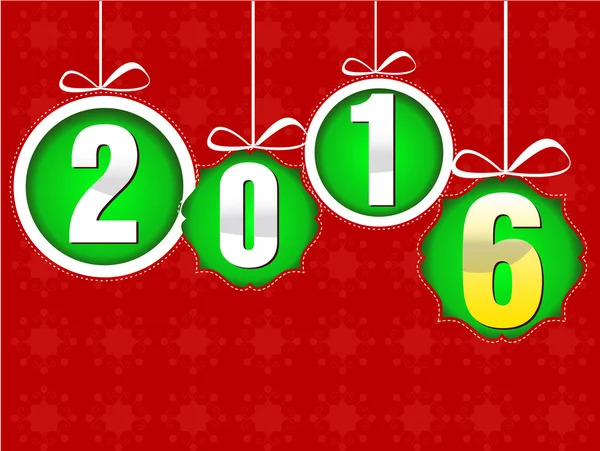 Šťastný nový rok 2016 blahopřání — Stockový vektor