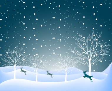 Tatil Kış Noel manzara arka plan ağaç