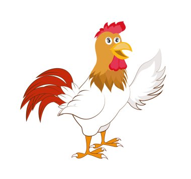 çizgi film horoz. yalıtılmış nesne tasarım öğesi için