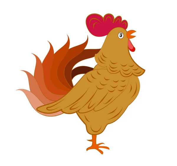 Gallo de dibujos animados. Objeto aislado para elemento de diseño — Vector de stock