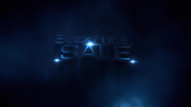 Black Friday sale neon sign banner background for promo video. — Stock Video