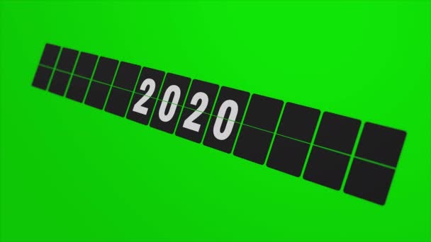 2020-2021年。新年的概念。一组数字倒数计时器。2020-2021倒计时的翻转数计数器模板. — 图库视频影像