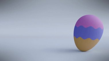 3 boyutlu canlandırma metni paskalya yumurtasının yanında çerçevede görünür.