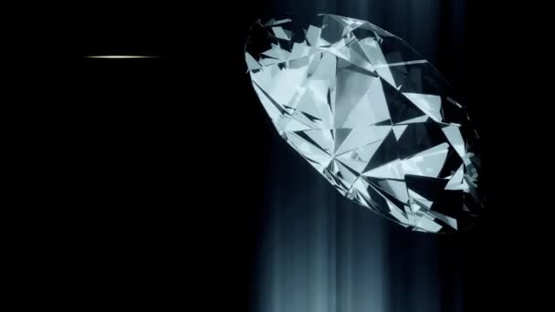 Fondo de diamantes giratorios con llamarada y bokeh — Vídeos de Stock
