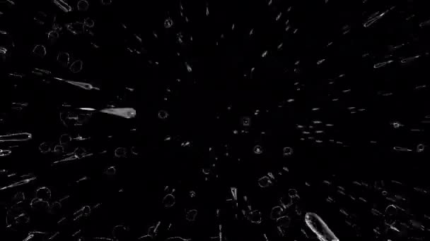 4k 비가 투명 한 배경 위로 떨어지다 — 비디오