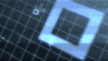 Fütürist tasarım elementleri ile holografik teknoloji arka planı