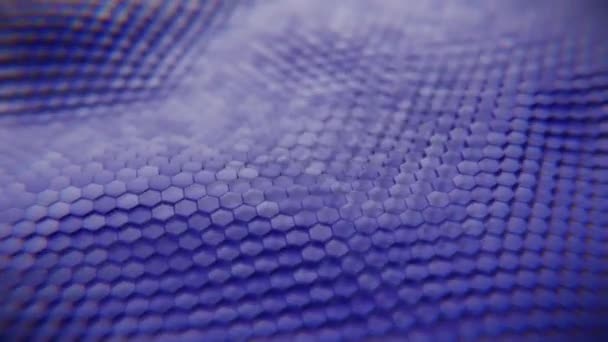 Geometrische Sechsecke als Wellenrechner erzeugte 3D-Rendering-Kulisse — Stockvideo