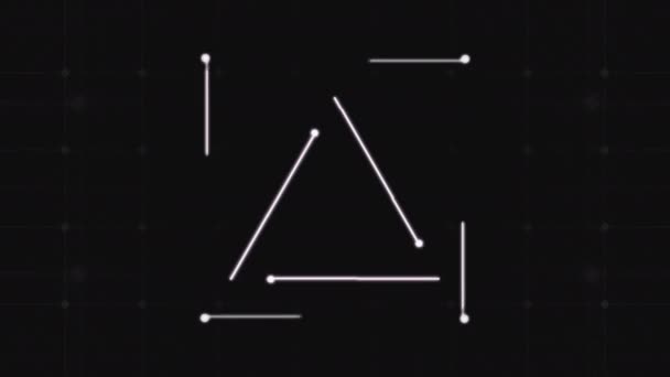 Абстрактный дизайн фона, перемещение соединенных линий, бесшовная петля 4k анимация — стоковое видео