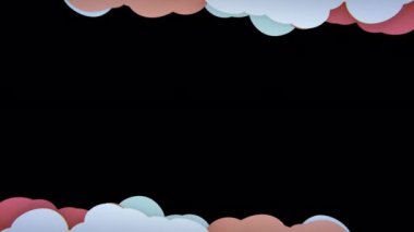 Döngü videosu. Bulutların 2B canlandırma video çerçevesi