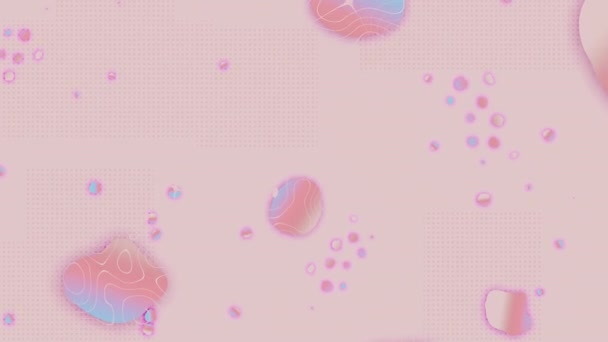 Animación 2D abstracta de formas líquidas escalando rápidamente — Vídeos de Stock