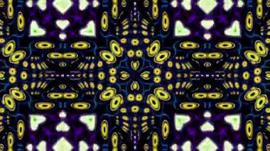 Floresan Psikedelik Retro Tünel Değişen Renkler döngüsü