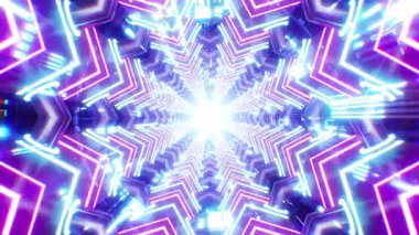 Mandala 3D Kaleydoskop Psikedelik Seyahat Geleneksel Tünel Şablonu