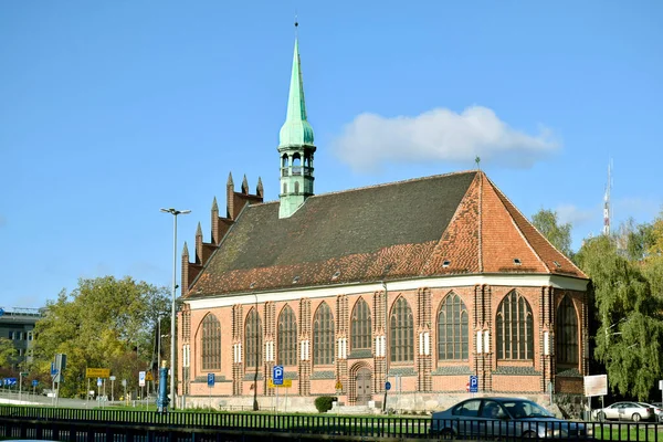 Chiesa San Pietro Paolo Stettino Szczecin Polonia Vista Laterale Estate — Foto Stock