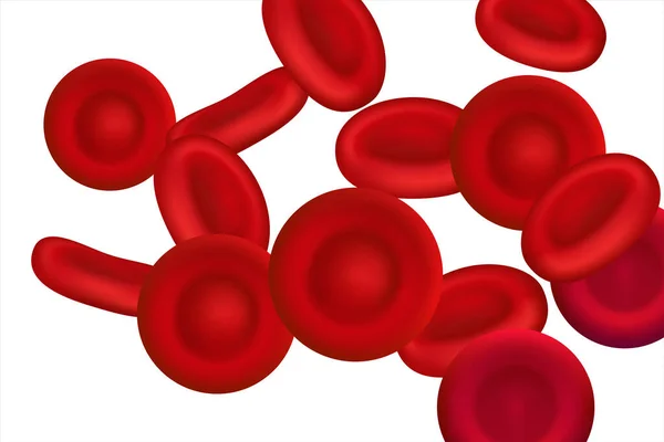 Ilustración Vectorial Glóbulos Rojos Eritrocitos — Vector de stock