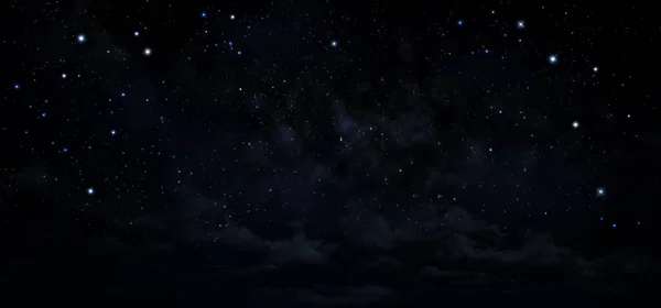 Langit Malam Dengan Bintang Bintang Dan Galaksi Luar Angkasa — Stok Foto